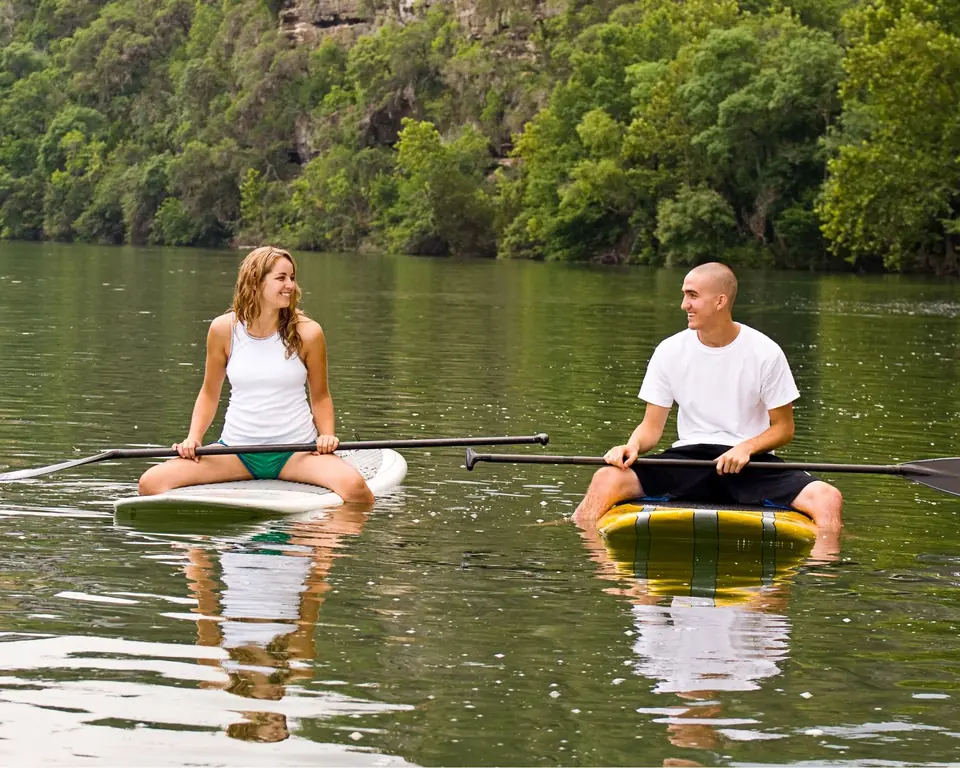 Photo Paddle en couple sur l'Ardèche