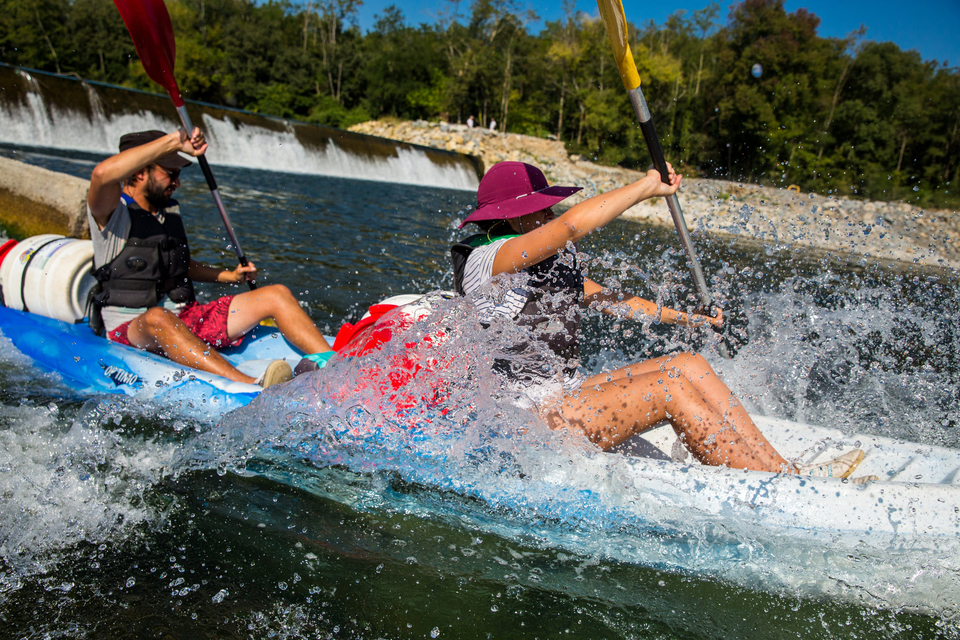 Photo descente sportive canoe kayak vallon pont d'arc