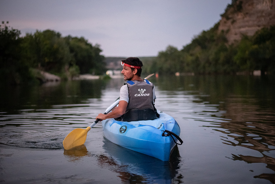Photo observation castor en kayak en ardeche